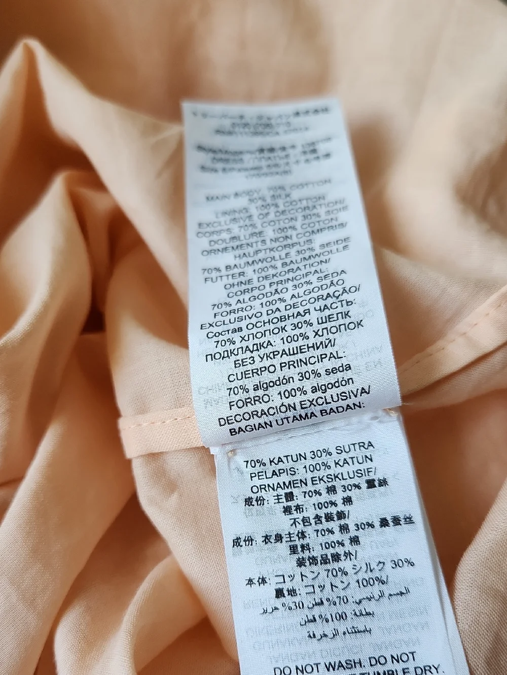 Tory Burch Blush Peach Midi Slip Dress